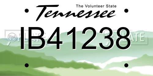 IB41238 Tennessee License Plate