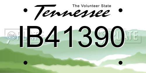 IB41390 Tennessee License Plate