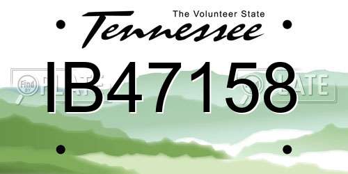 IB47158 Tennessee License Plate