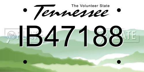 IB47188 Tennessee License Plate