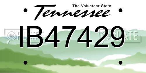IB47429 Tennessee License Plate