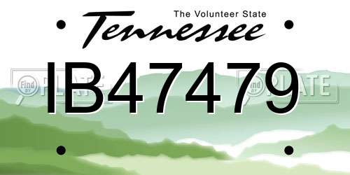 IB47479 Tennessee License Plate