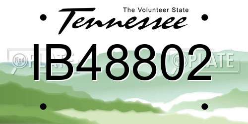 IB48802 Tennessee License Plate