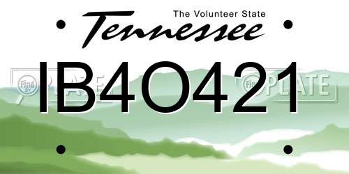 IB4O421 Tennessee License Plate