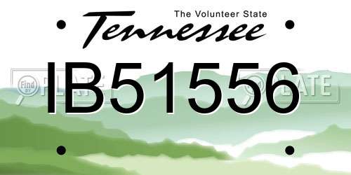 IB51556 Tennessee License Plate