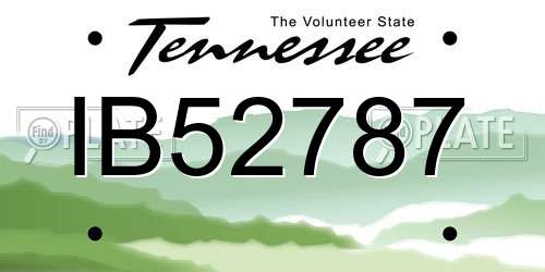 IB52787 Tennessee License Plate
