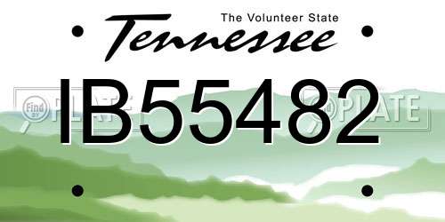 IB55482 Tennessee License Plate