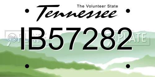 IB57282 Tennessee License Plate