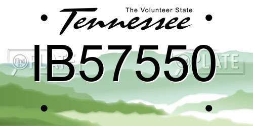 IB57550 Tennessee License Plate