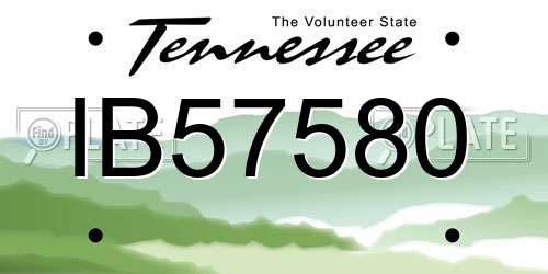 IB57580 Tennessee License Plate