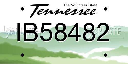 IB58482 Tennessee License Plate