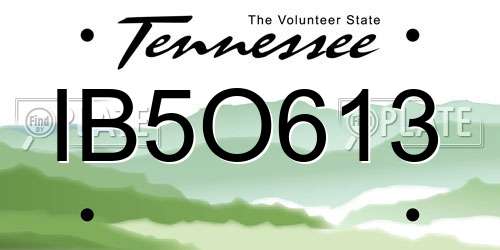 IB5O613 Tennessee License Plate