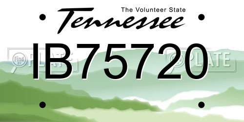 IB75720 Tennessee License Plate