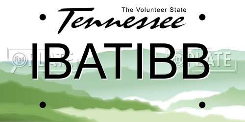 IBATIBB Tennessee License Plate