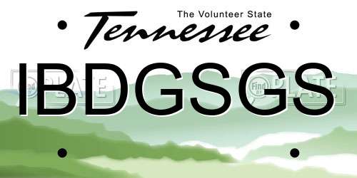 IBDGSGS Tennessee License Plate