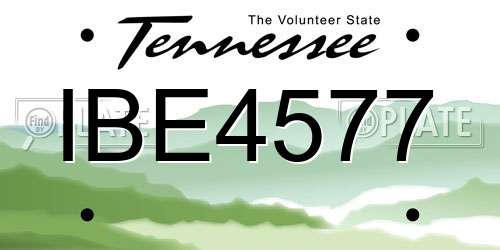 IBE4577 Tennessee License Plate