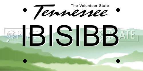 IBISIBB Tennessee License Plate