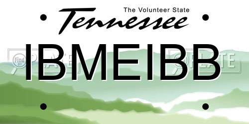 IBMEIBB Tennessee License Plate