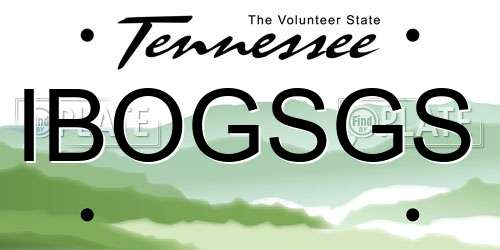 IBOGSGS Tennessee License Plate