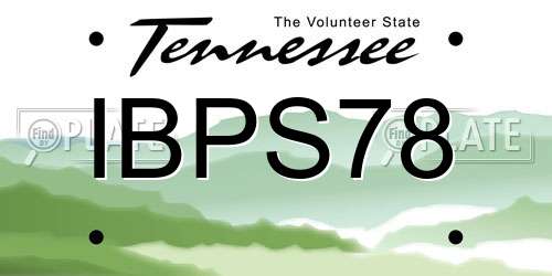 IBPS78 Tennessee License Plate