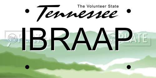 IBRAAP Tennessee License Plate