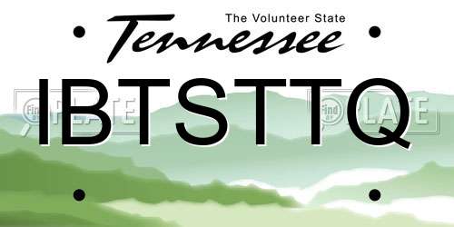 IBTSTTQ Tennessee License Plate
