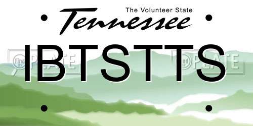 IBTSTTS Tennessee License Plate