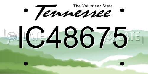 IC48675 Tennessee License Plate