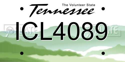 ICL4089 Tennessee License Plate