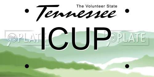 ICUP Tennessee License Plate