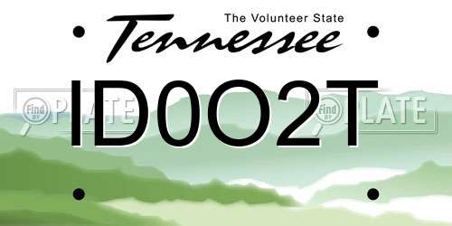 ID0O2T Tennessee License Plate