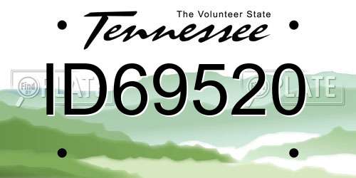 ID69520 Tennessee License Plate
