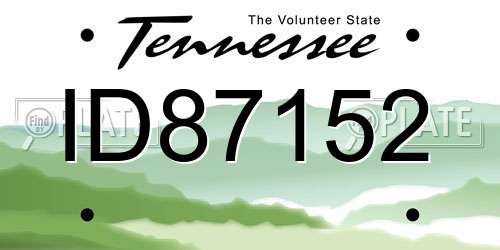 ID87152 Tennessee License Plate