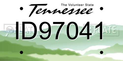 ID97041 Tennessee License Plate