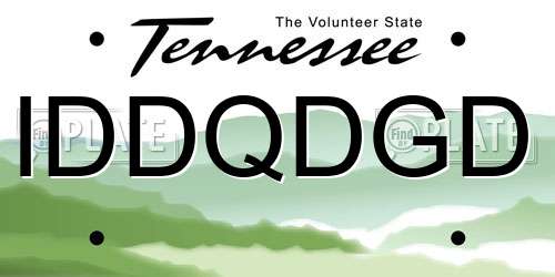 IDDQDGD Tennessee License Plate