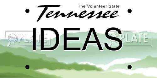 IDEAS Tennessee License Plate