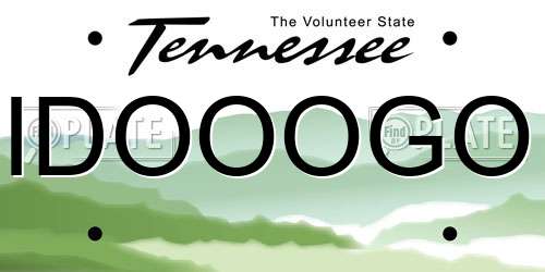 IDOOOGO Tennessee License Plate