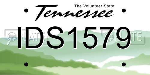 IDS1579 Tennessee License Plate