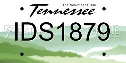 IDS1879 Tennessee License Plate