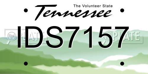 IDS7157 Tennessee License Plate