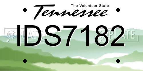 IDS7182 Tennessee License Plate