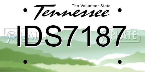 IDS7187 Tennessee License Plate