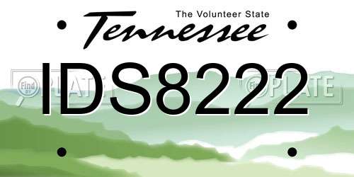 IDS8222 Tennessee License Plate