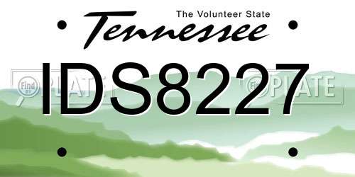 IDS8227 Tennessee License Plate