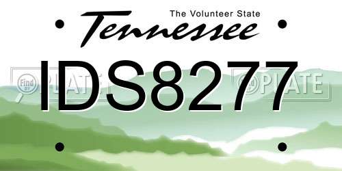 IDS8277 Tennessee License Plate