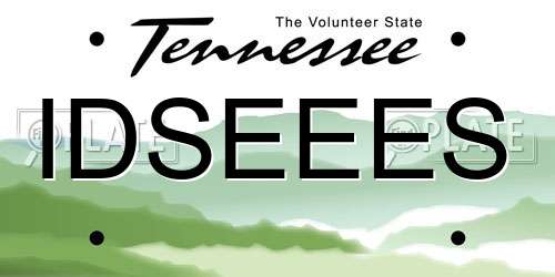 IDSEEES Tennessee License Plate