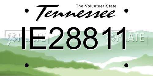 IE28811 Tennessee License Plate