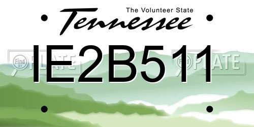 IE2B511 Tennessee License Plate