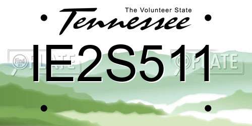 IE2S511 Tennessee License Plate