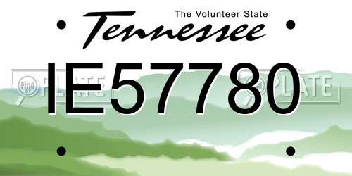 IE57780 Tennessee License Plate